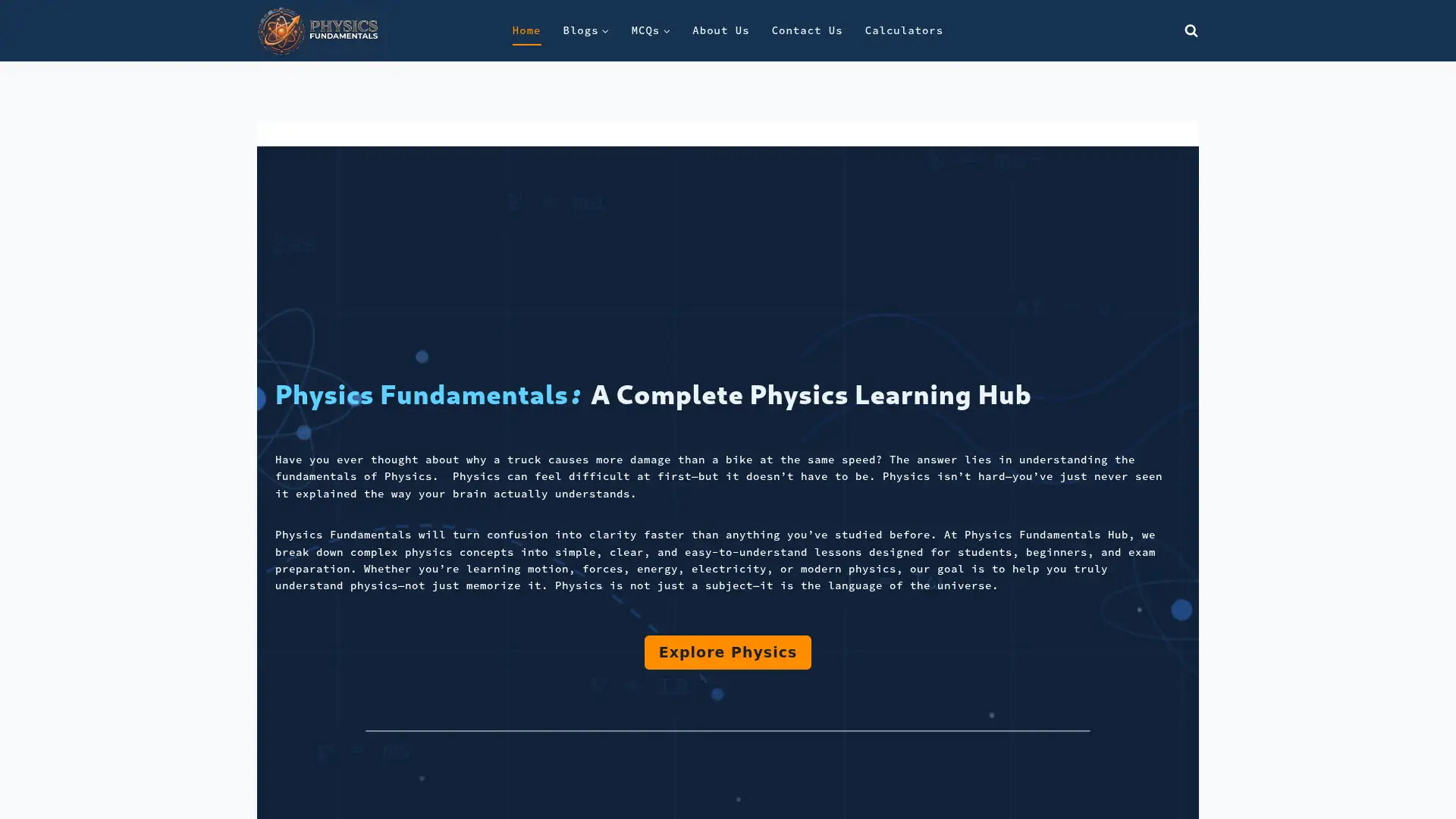 phyfundamentals.org screenshot