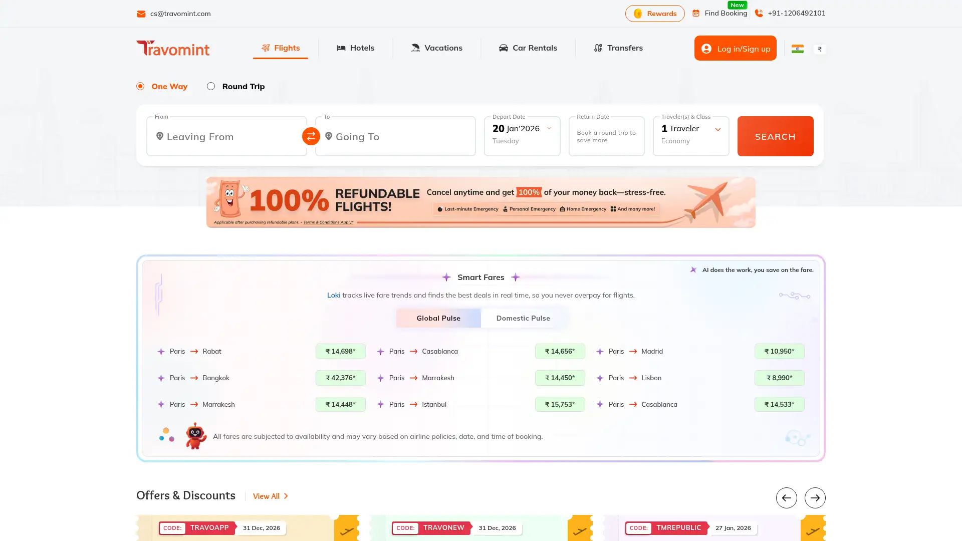 travomint.in screenshot