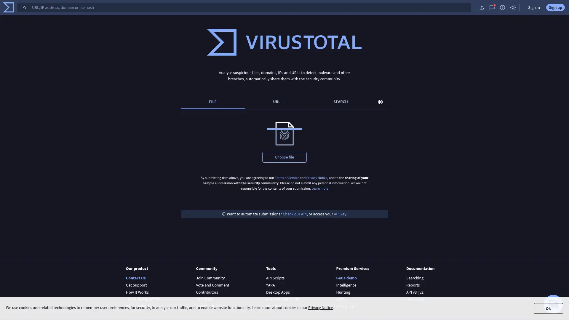 virustotal.com screenshot