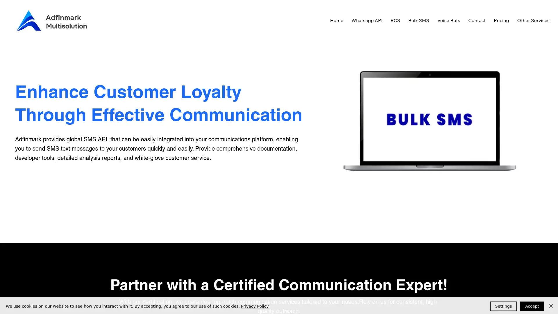 adfinmark.co.in screenshot
