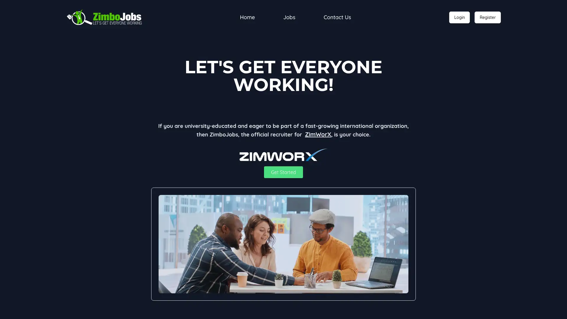 zimbojobs.com screenshot