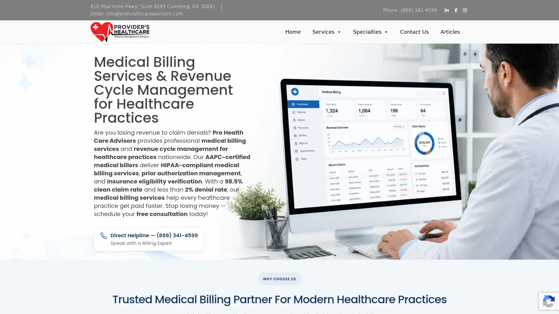 prohealthcareadvisors.com screenshot