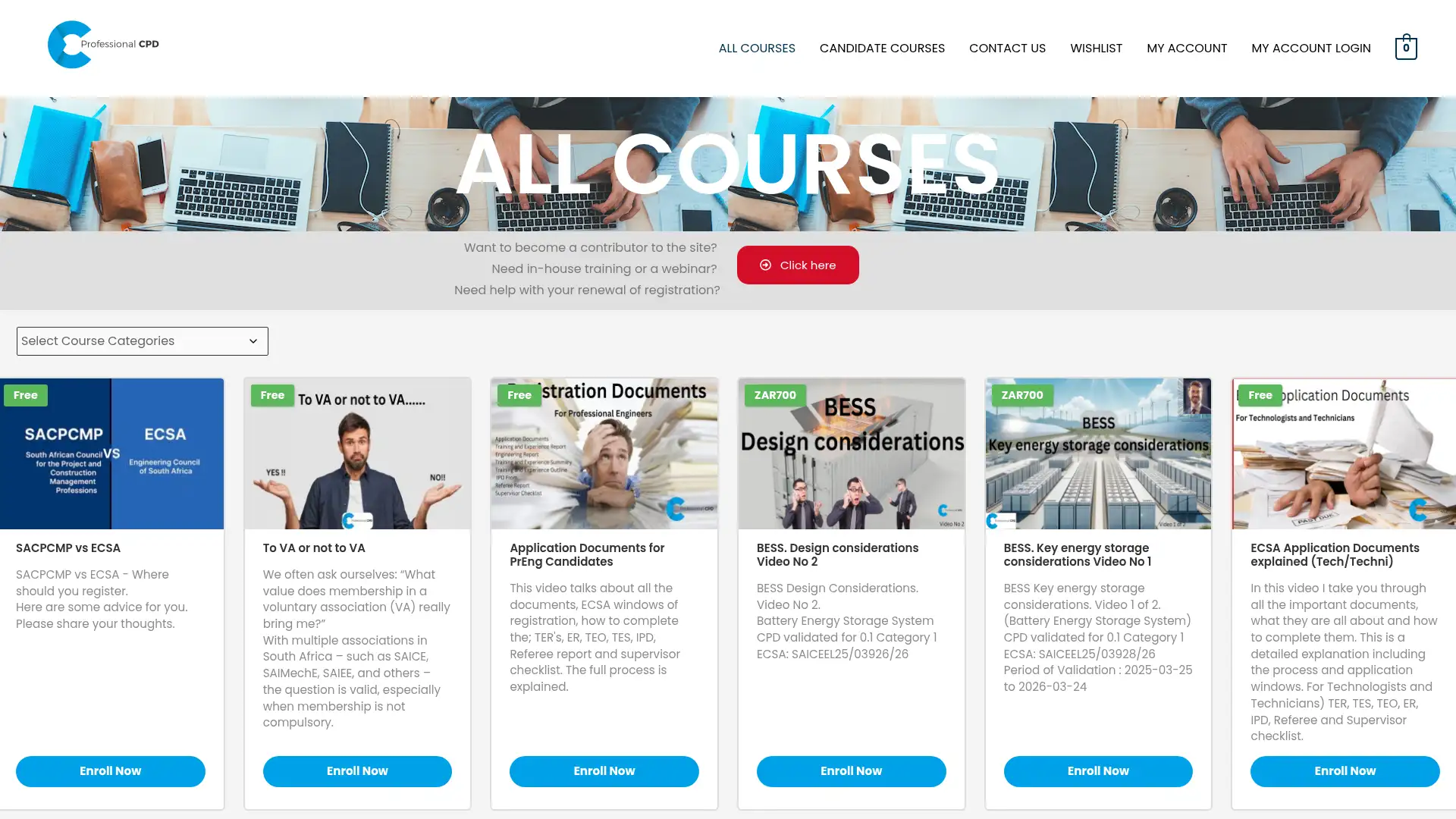 professionalcpd.co.za screenshot