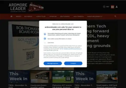 ardmoreleader.com screenshot