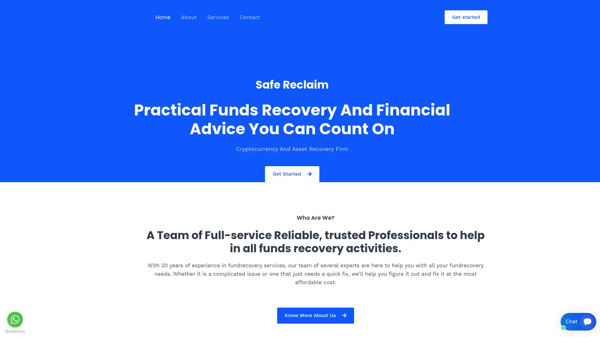 safereclaim.org screenshot