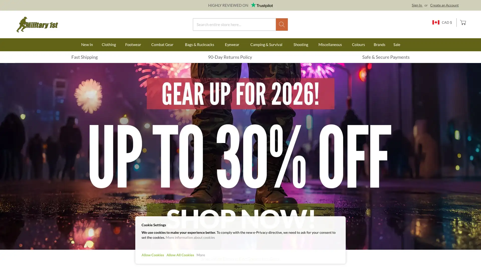 military1st.ca screenshot