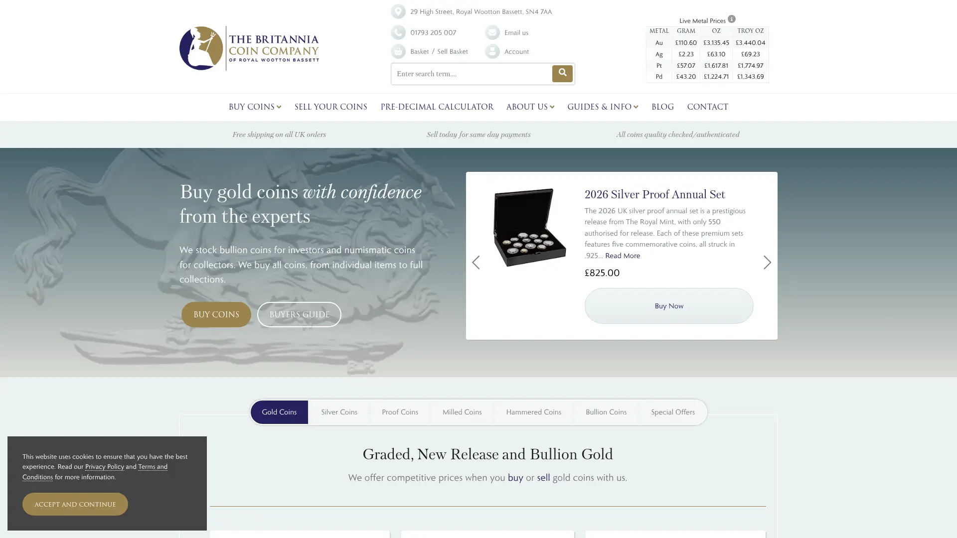 britanniacoincompany.com screenshot