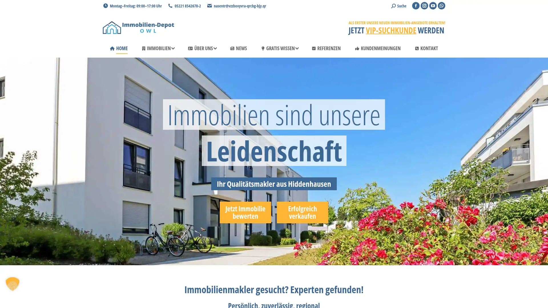immobilien-depot-owl.de screenshot