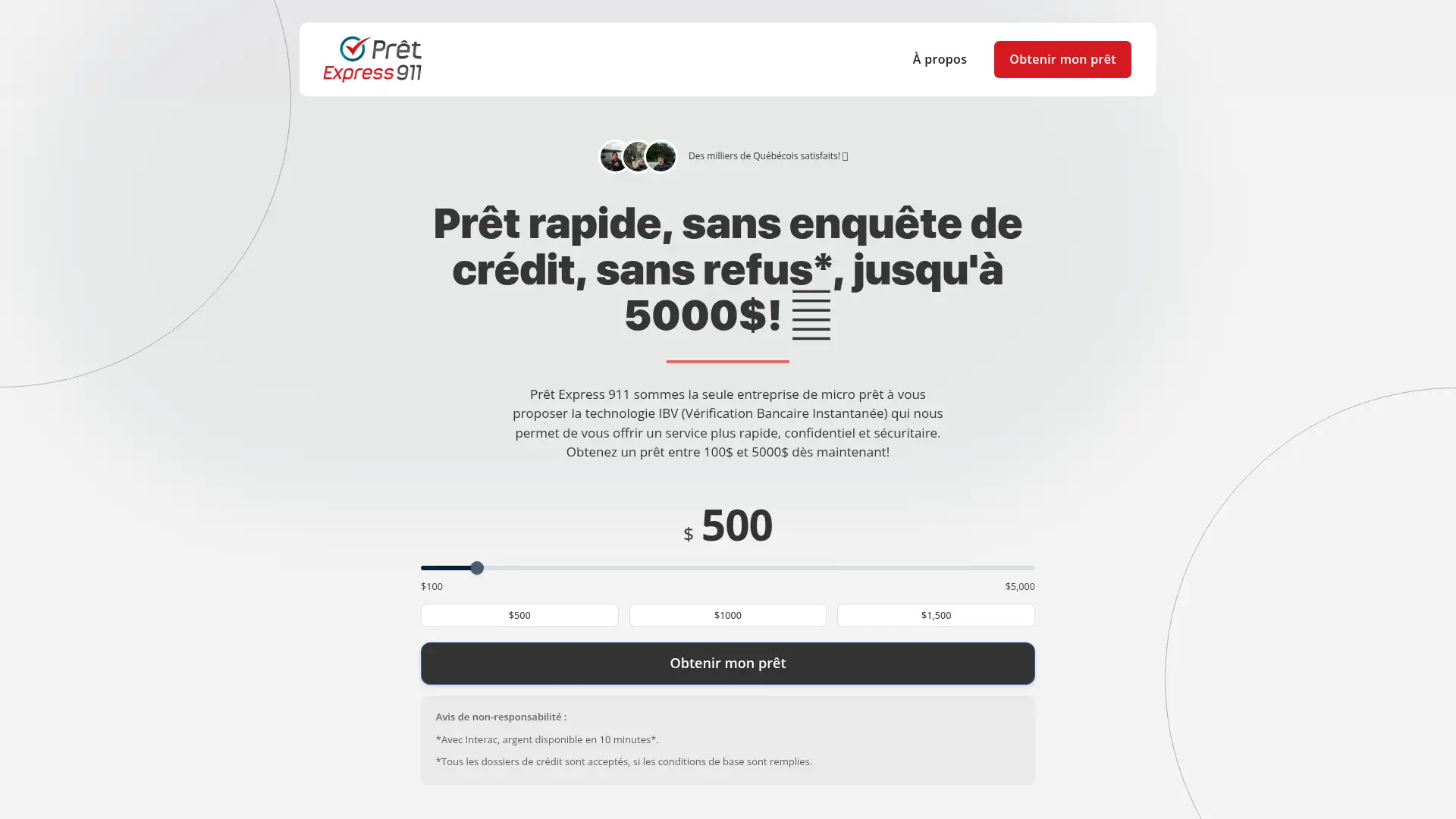 pretxpress911.ca screenshot