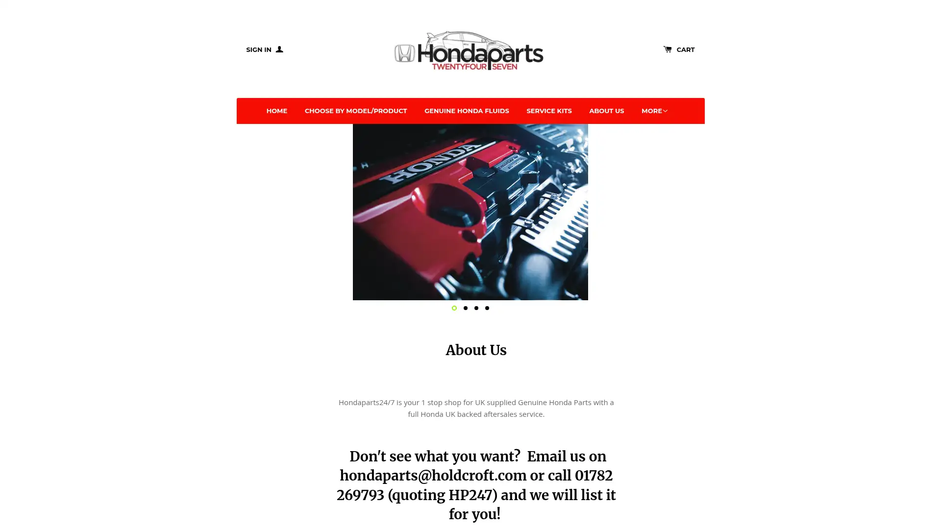 hondaparts247.co.uk screenshot