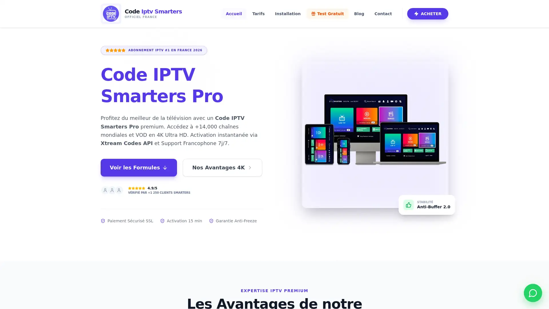 codeiptvsmarters.fr screenshot
