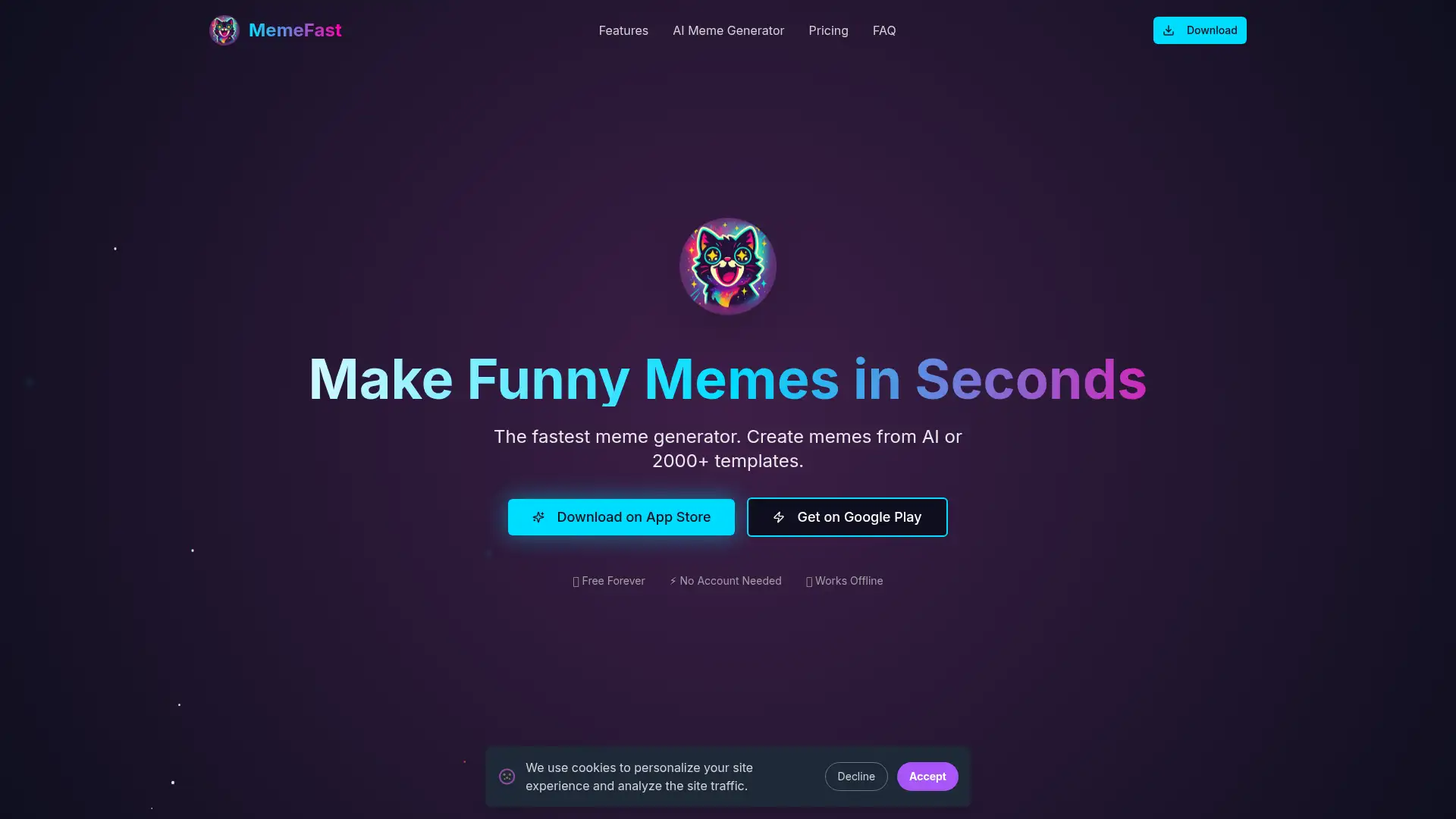 memefast.app screenshot