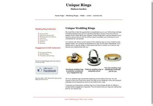 unique-rings.co.uk screenshot