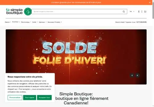 simpleboutique.ca screenshot