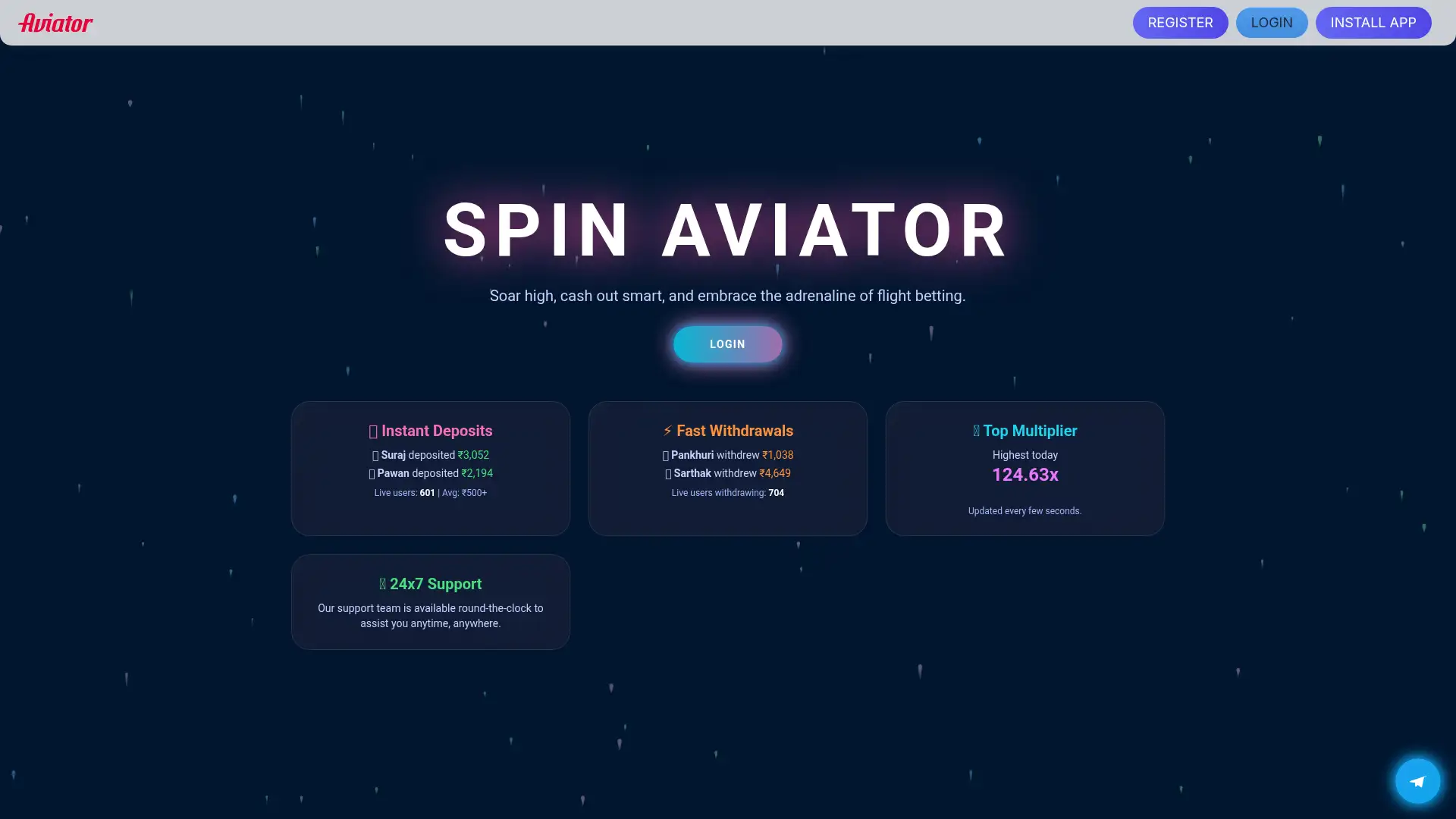 spinaviator.live screenshot