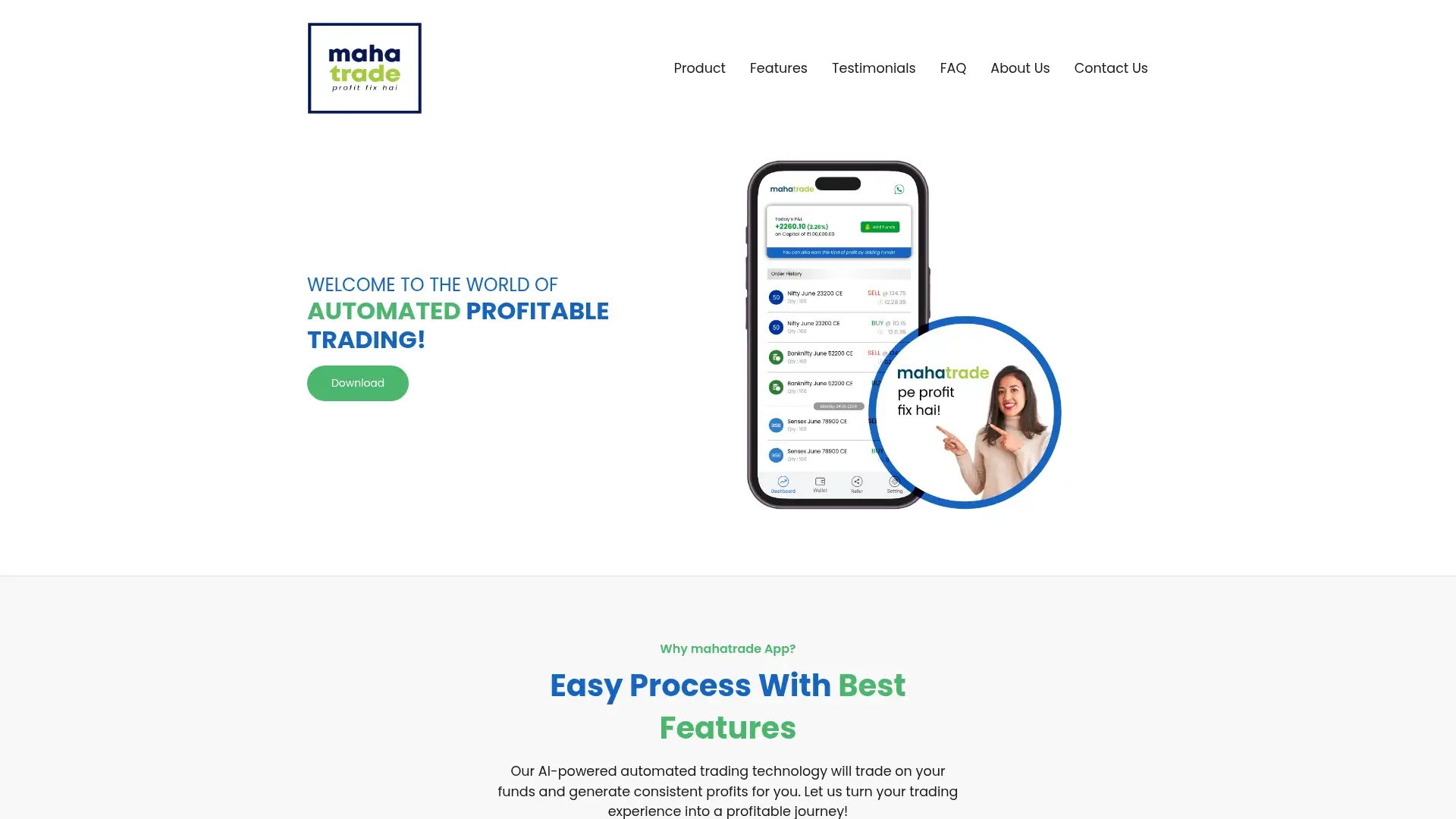 mahatrade.in screenshot