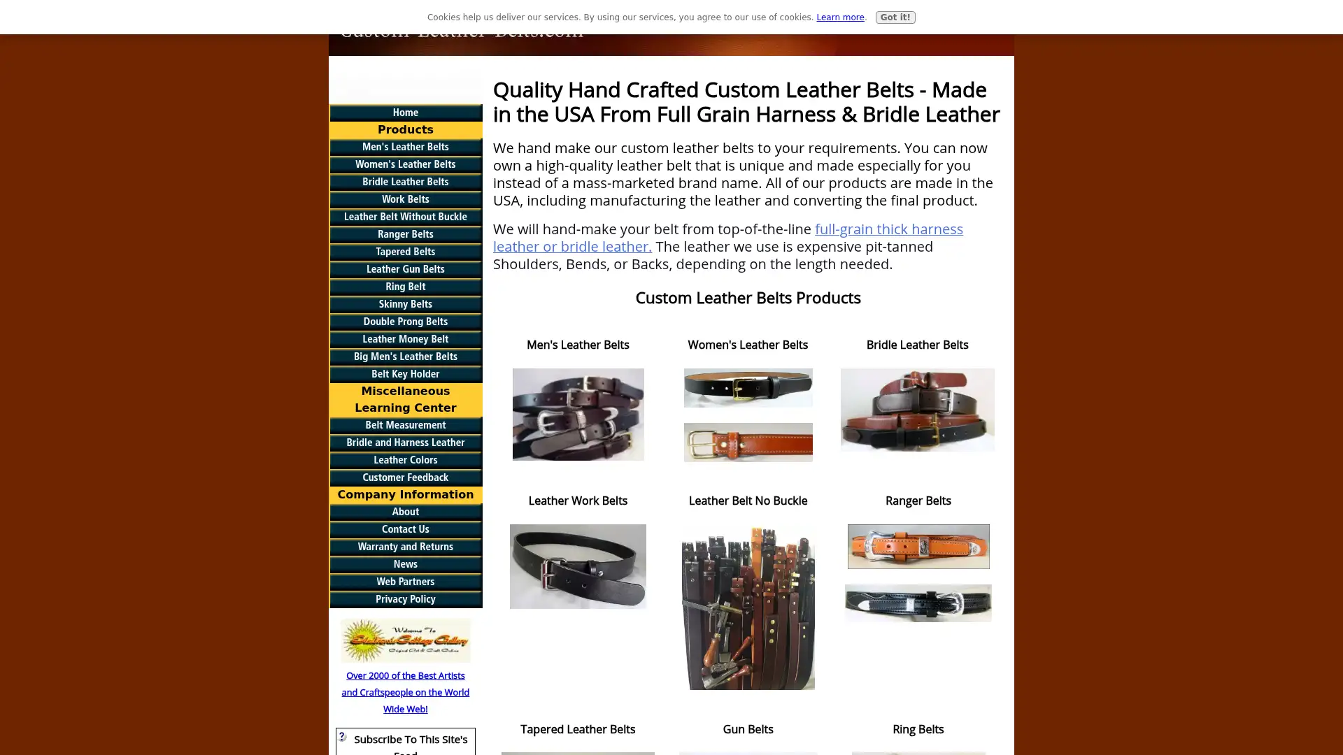 custom-leather-belts.com screenshot