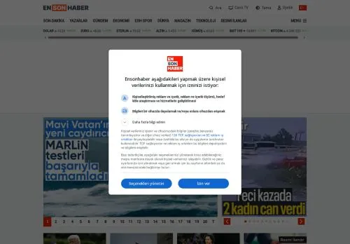 ensonhaber.com screenshot