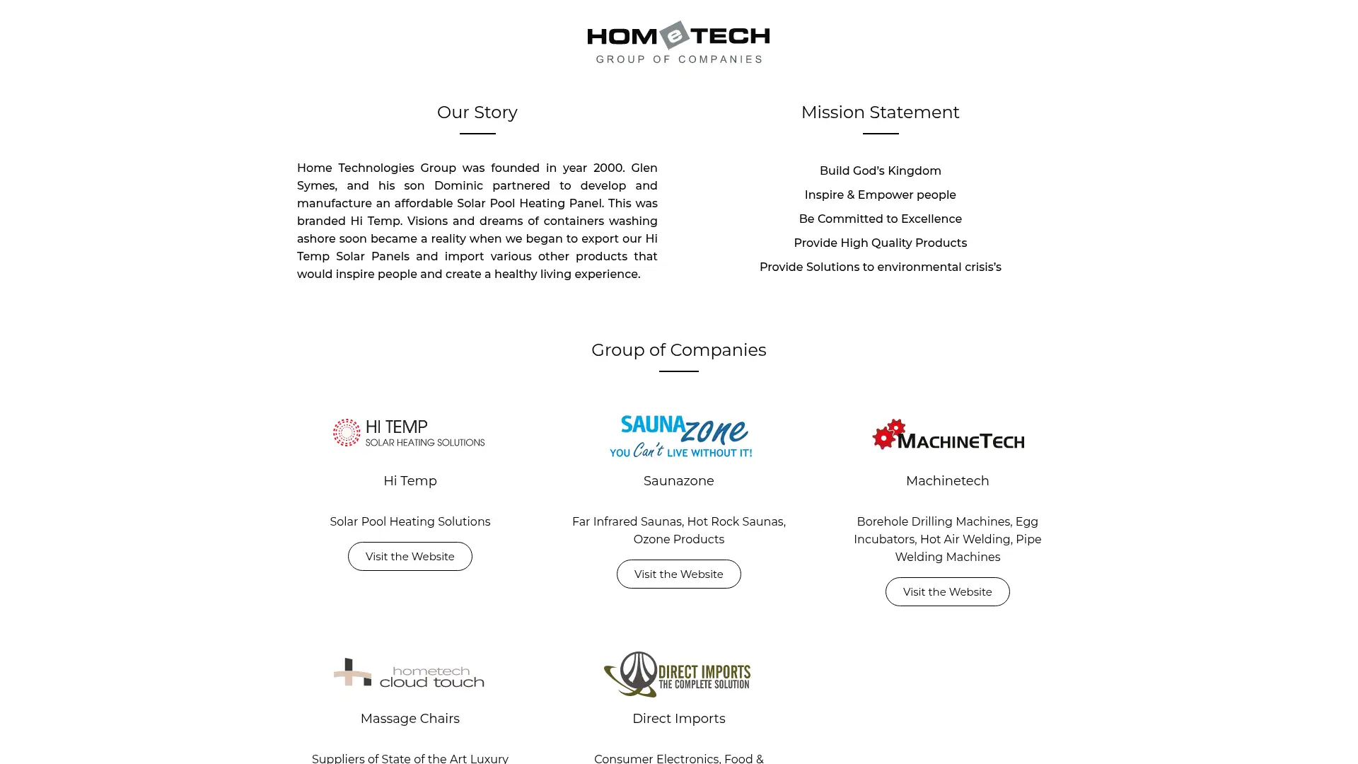 hometech.co.za screenshot