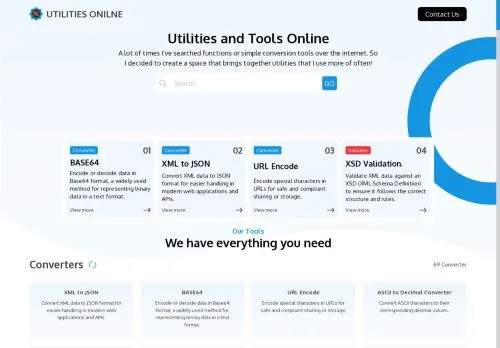 utilities-online.info screenshot