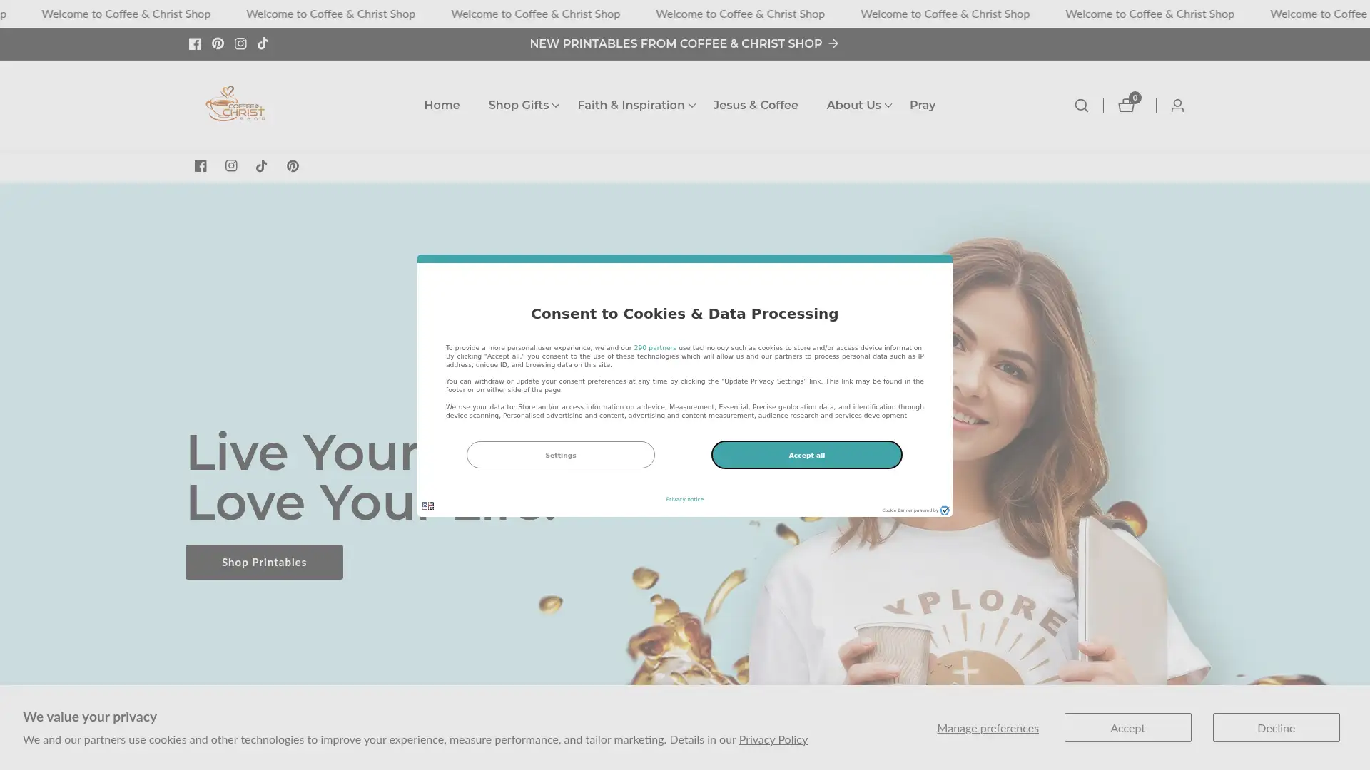 coffeeandchristshop.com screenshot