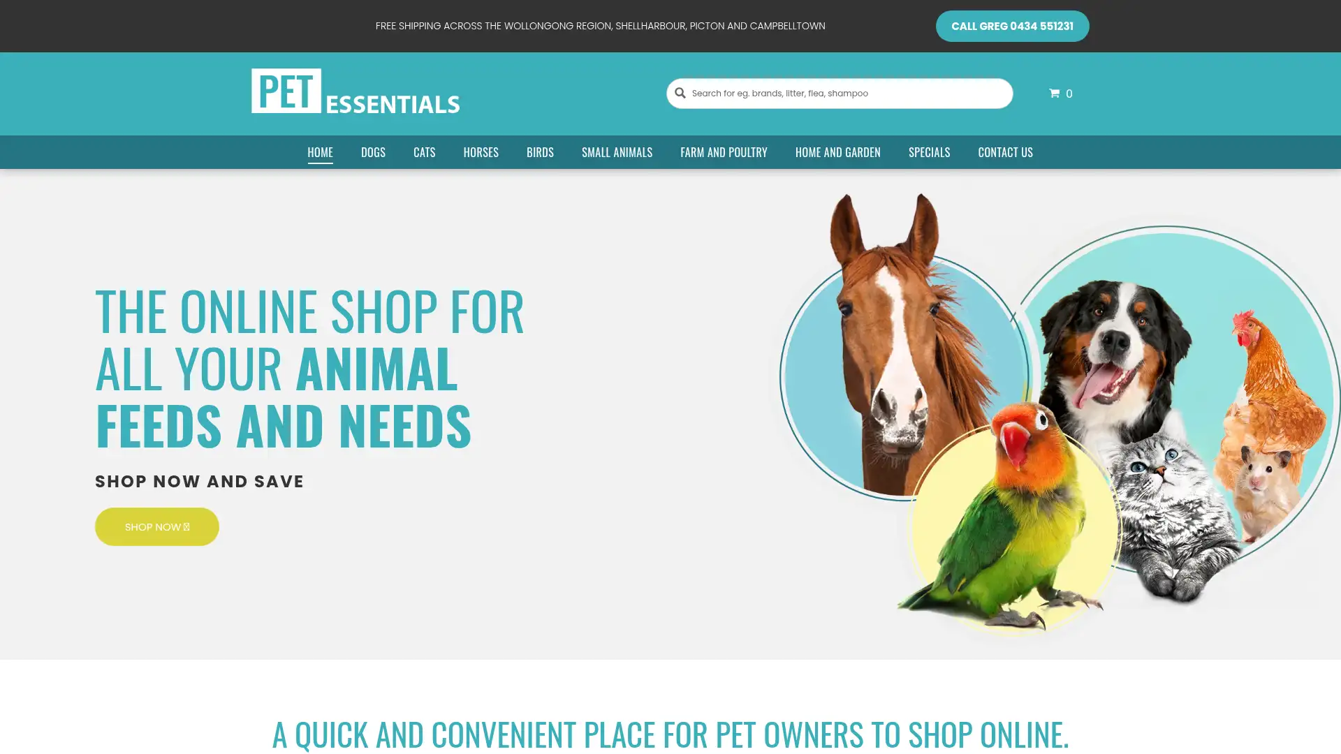 petessentials.com.au screenshot