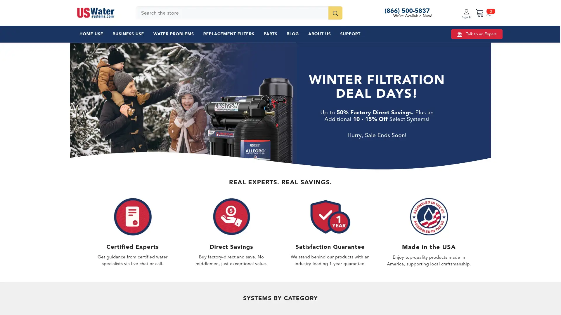 uswatersystems.com screenshot