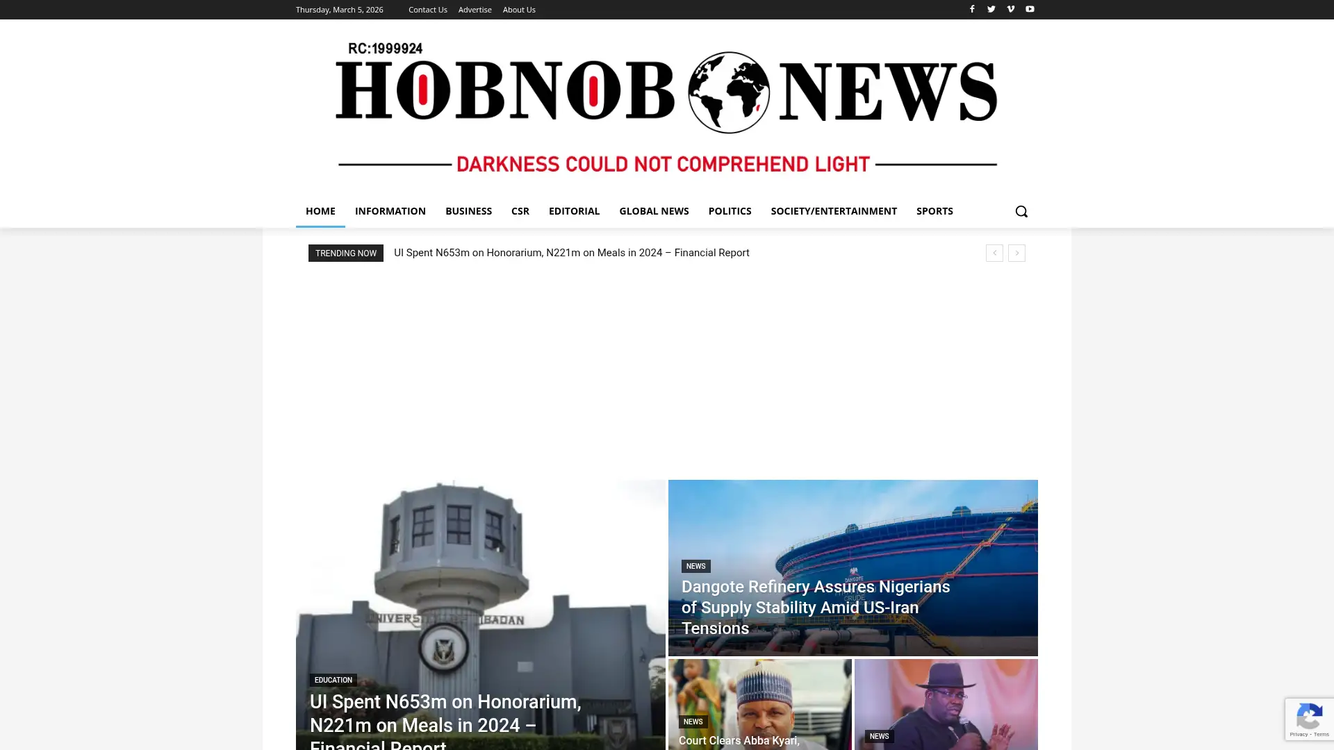hobnobnews.com screenshot