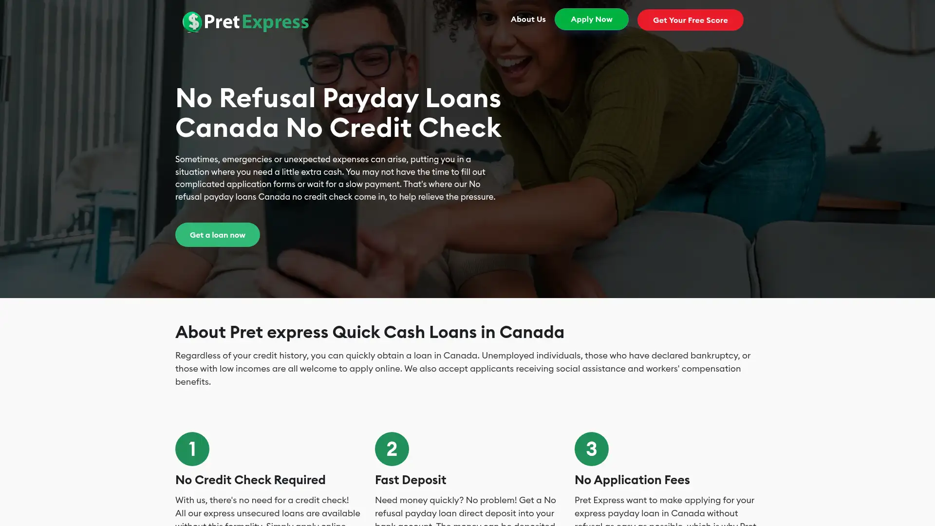 pretexpress.ca screenshot