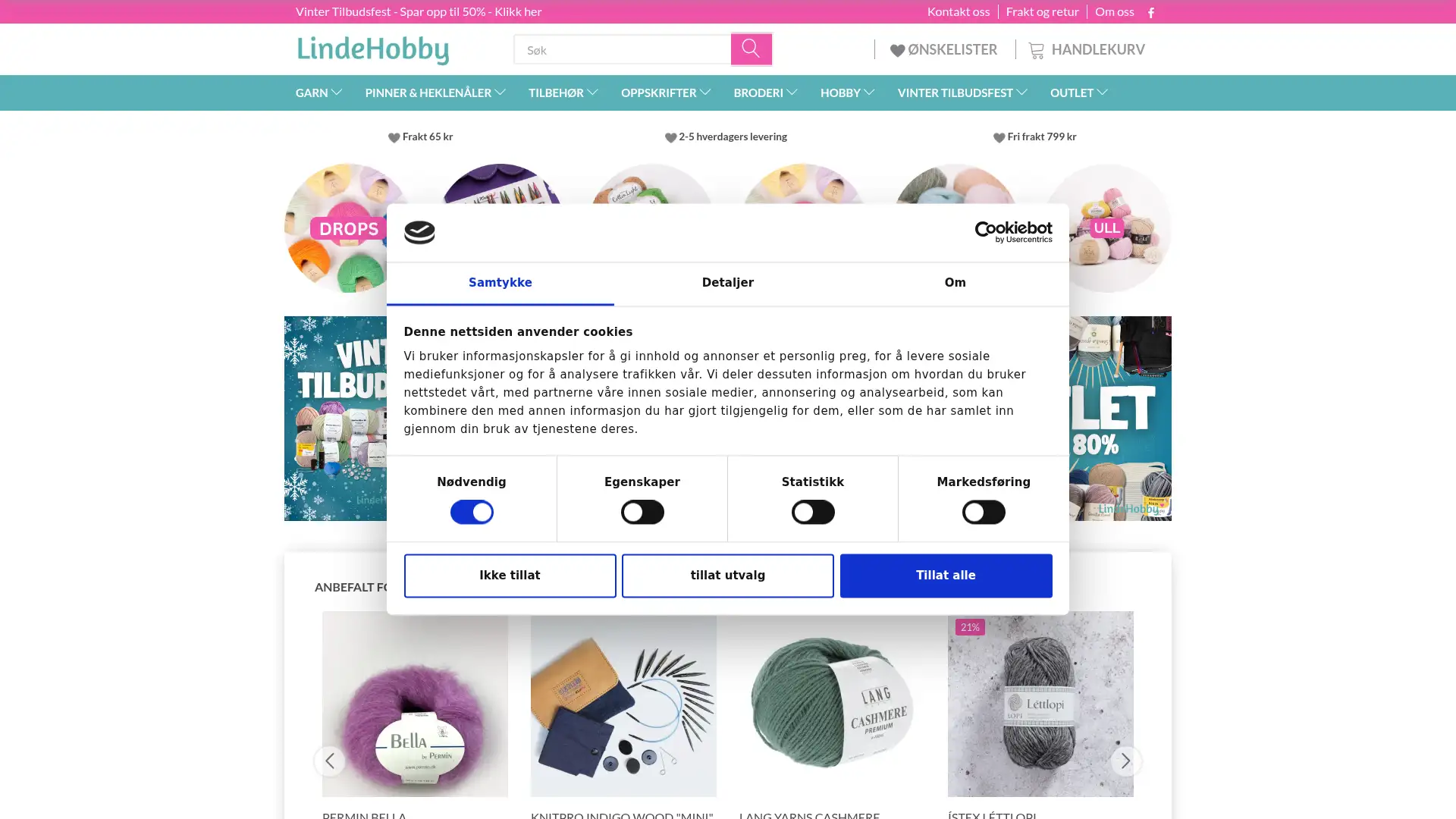 lindehobby.no screenshot