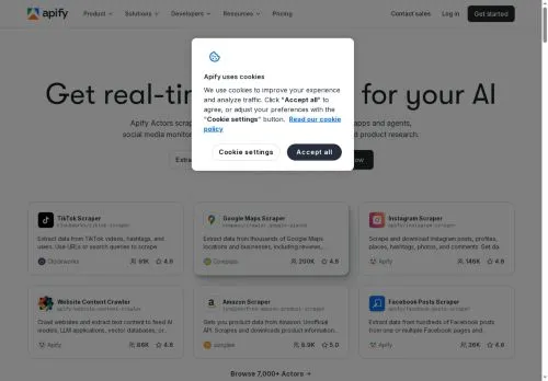 apify.com screenshot