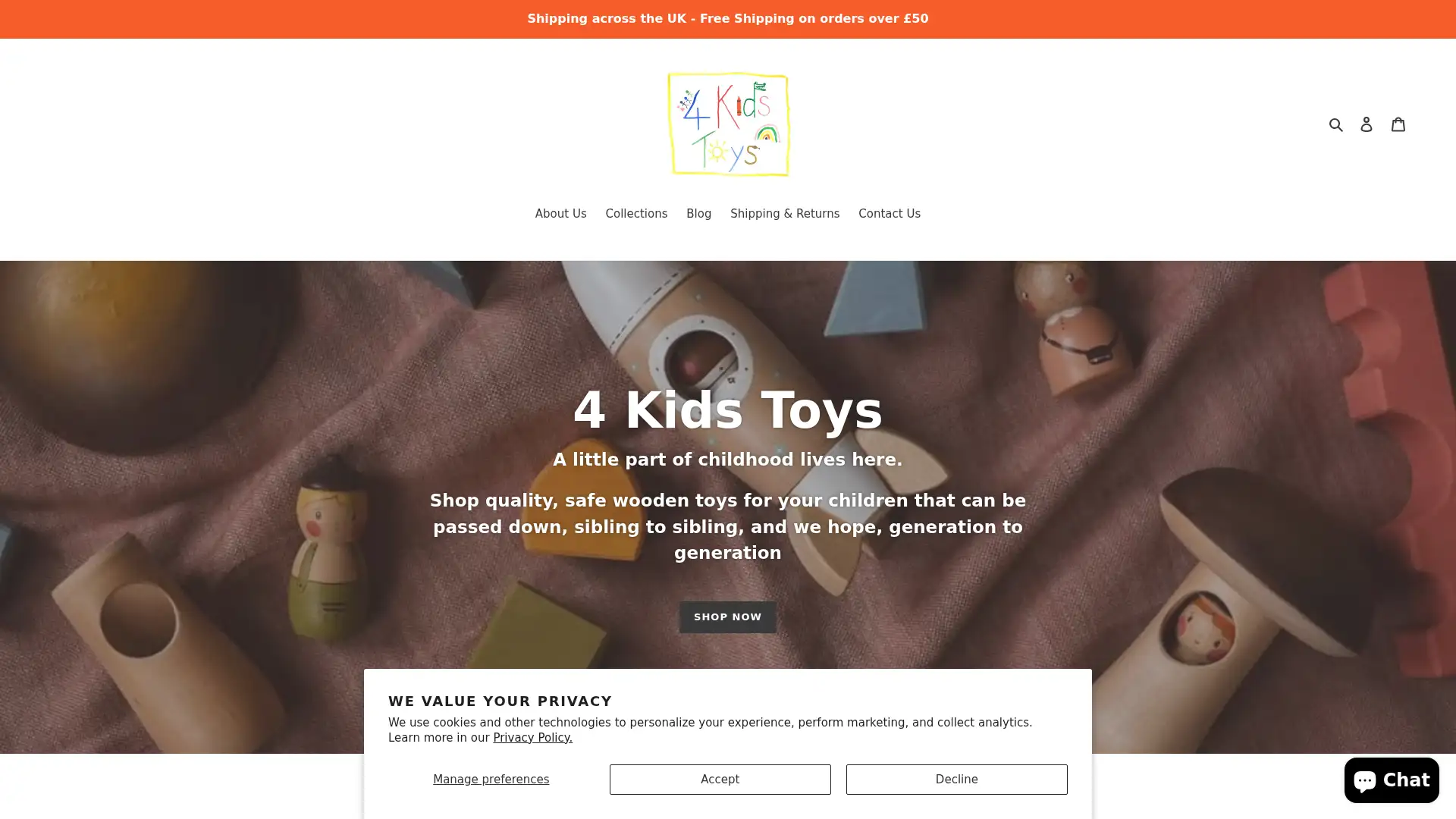 fourkidstoys.com screenshot