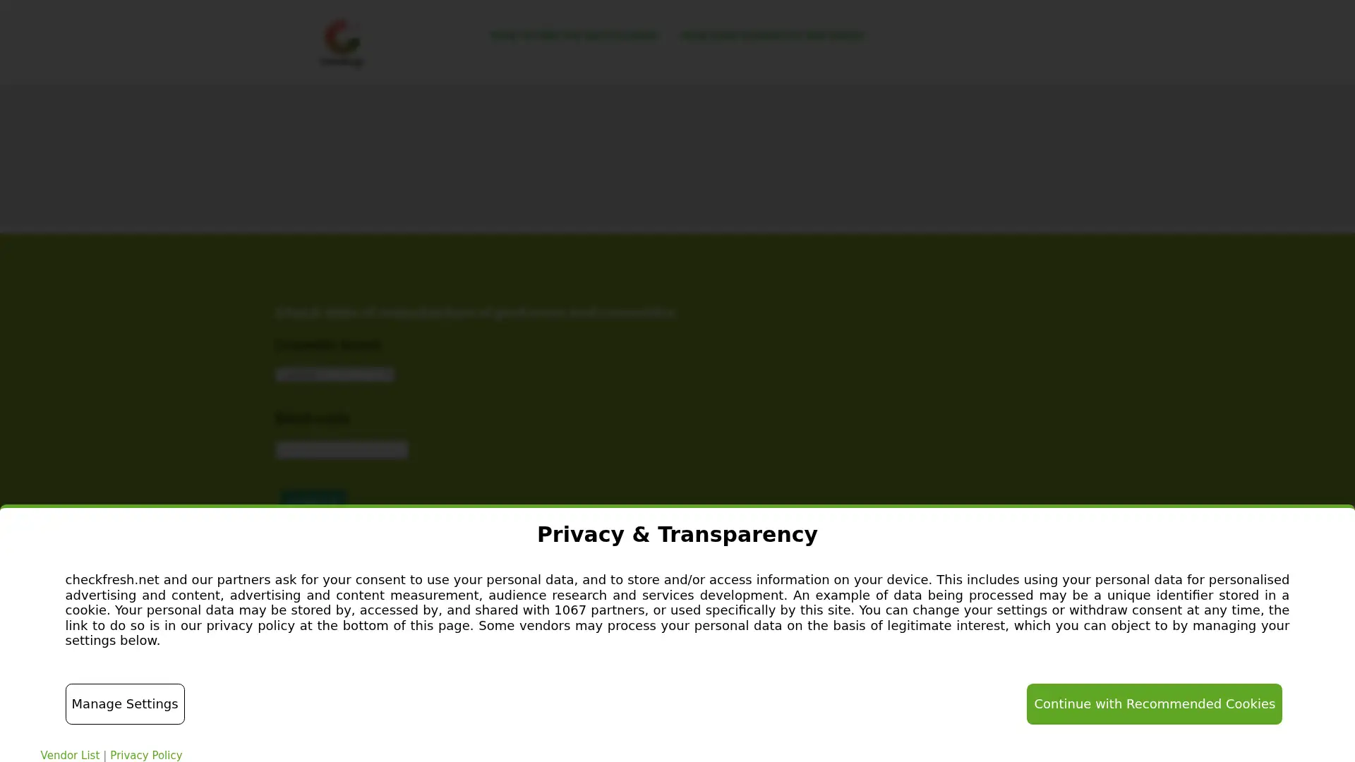 checkfresh.net screenshot