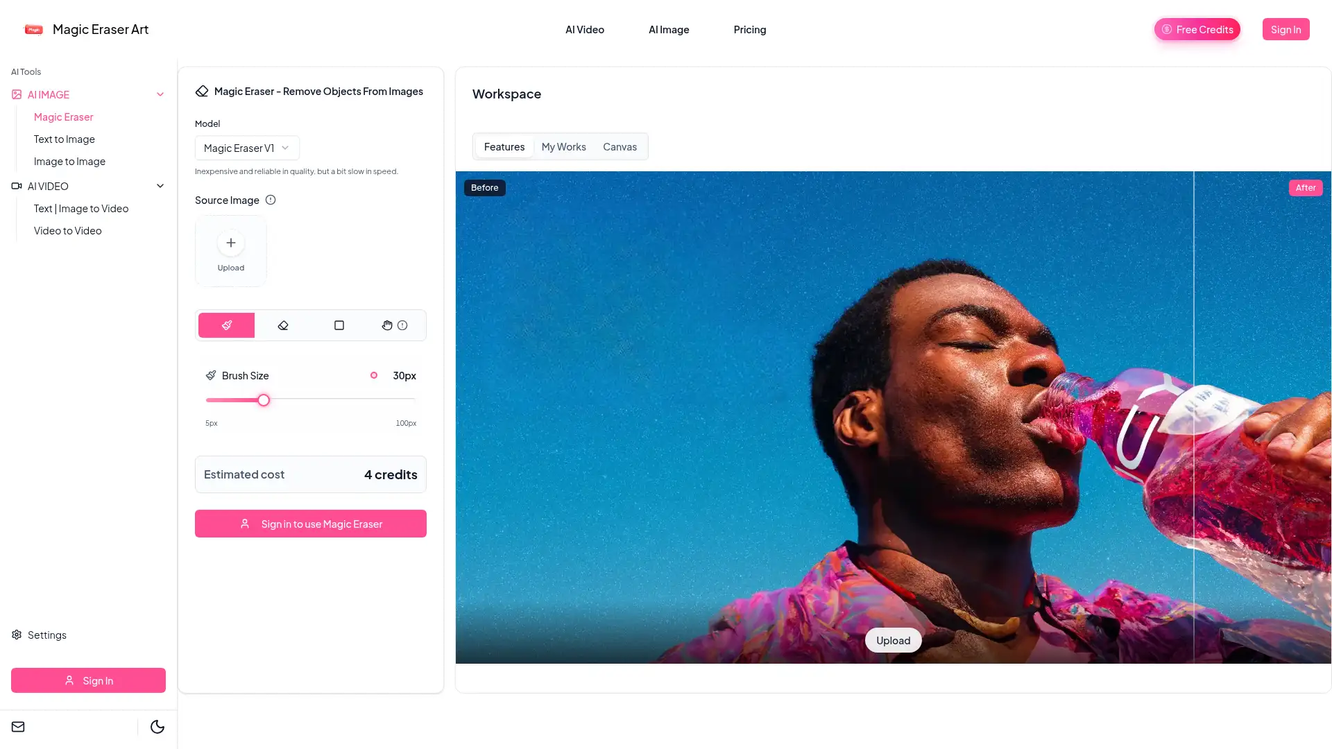 magiceraser.art screenshot