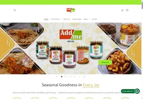 addmefoods.com screenshot