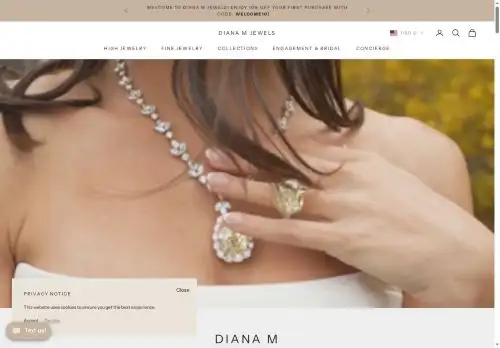 dianamjewels.com screenshot