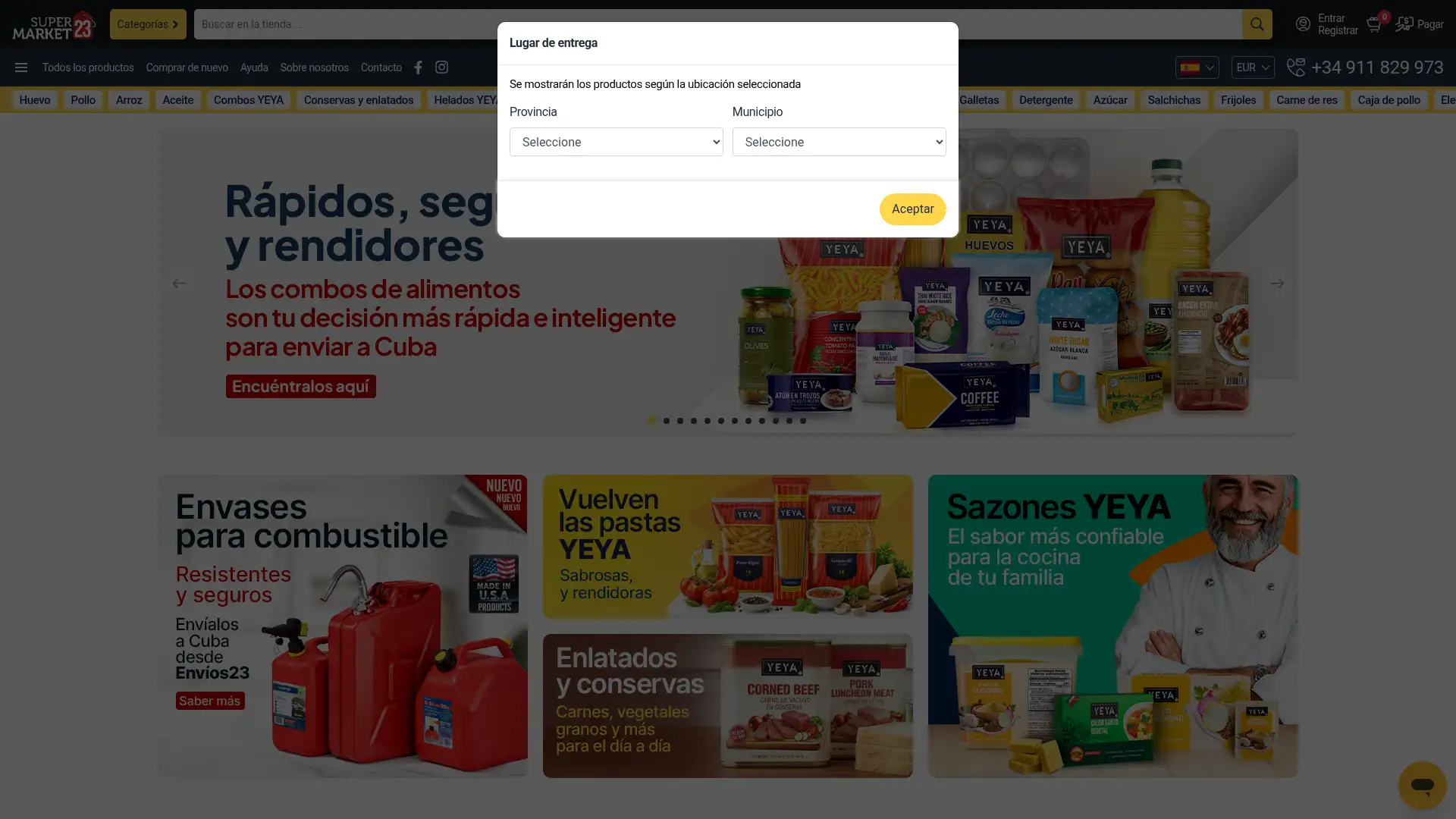 supermarket23.es screenshot
