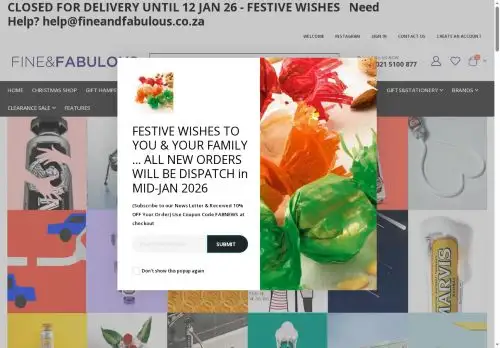 fineandfabulous.co.za screenshot