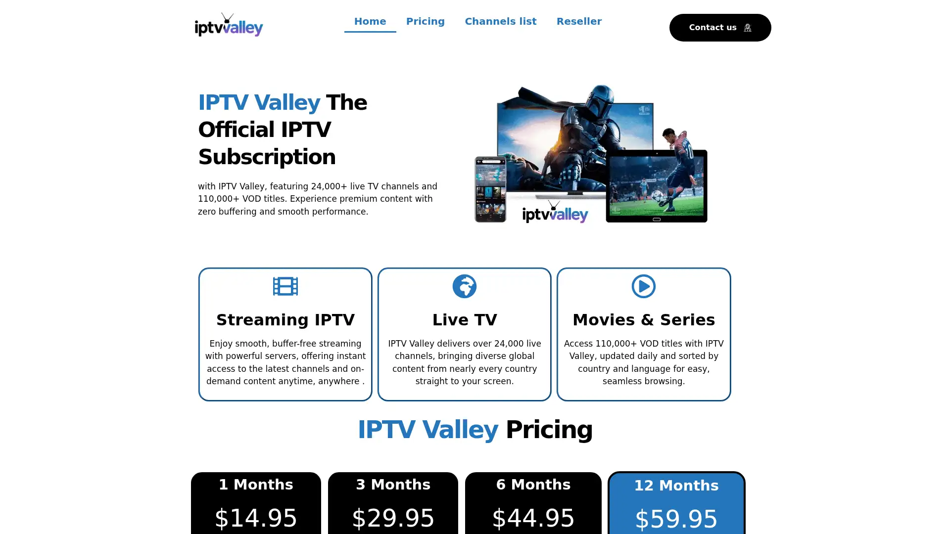 iptvvalley.store screenshot