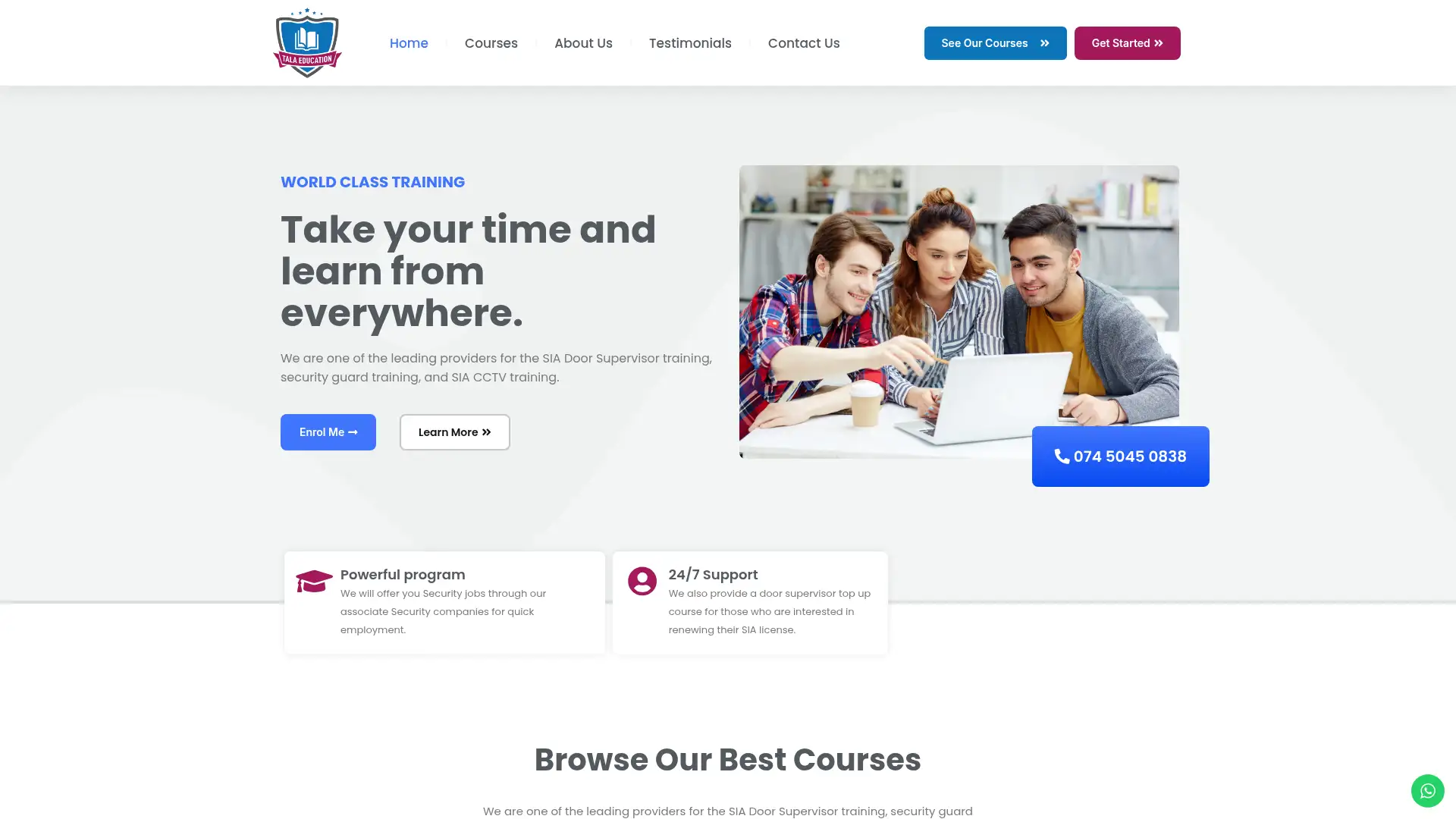 talaeducation.co.uk screenshot