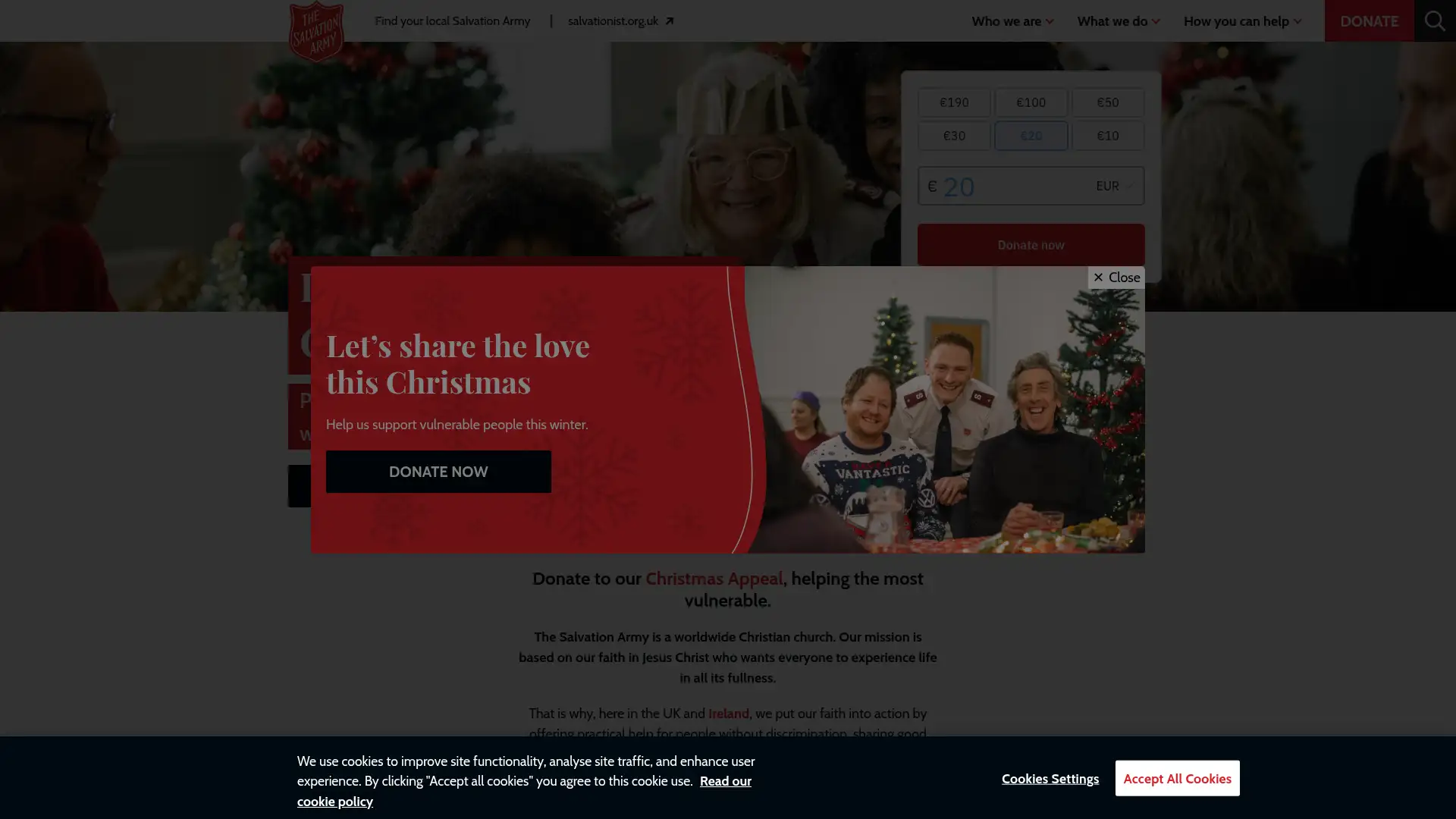 salvationarmy.org.uk screenshot