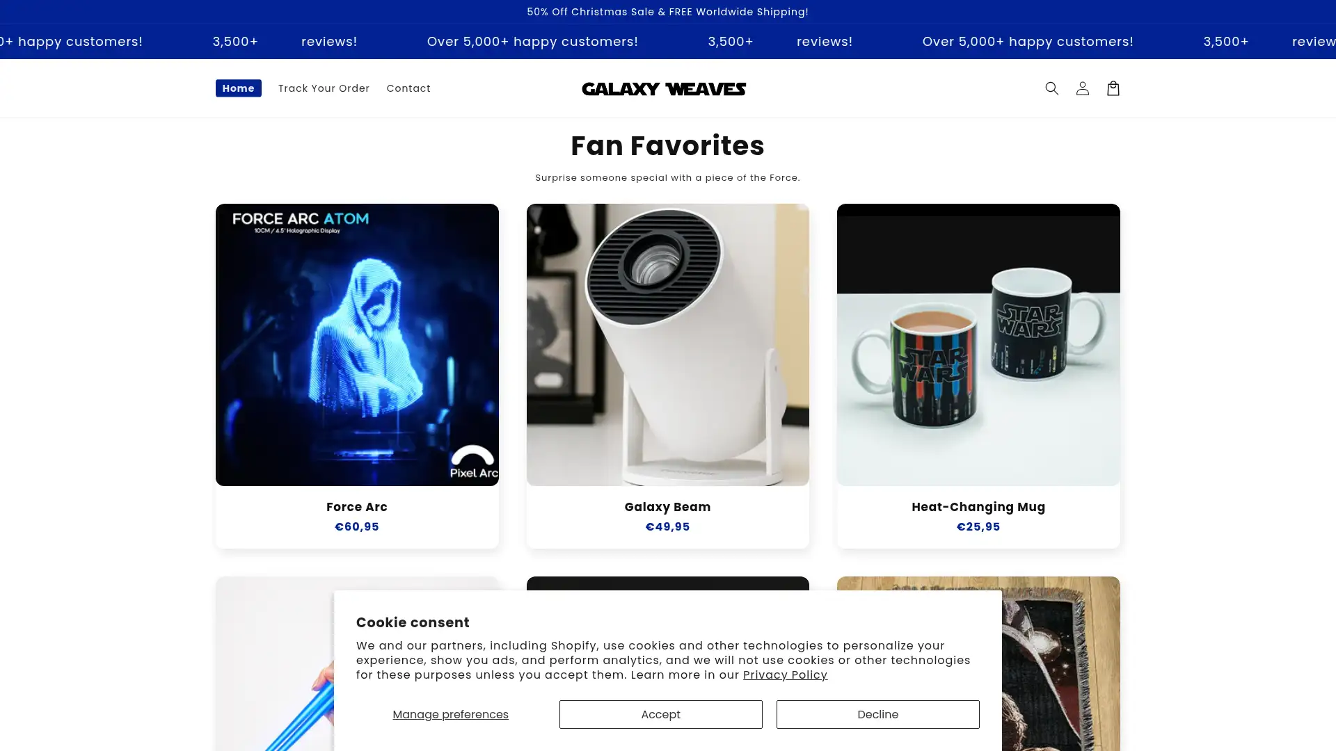 galaxyweaves.store screenshot