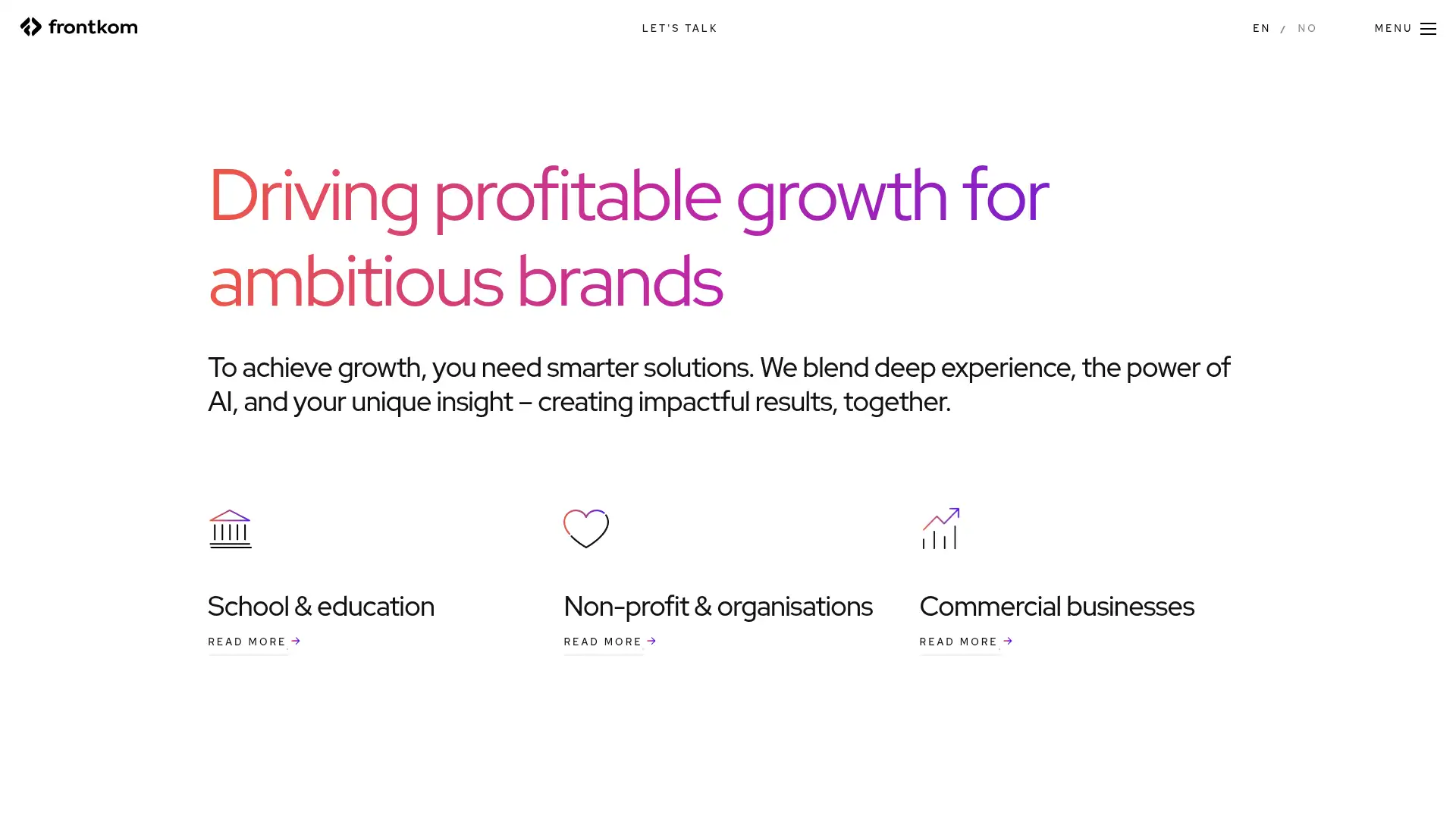 frontkom.agency screenshot