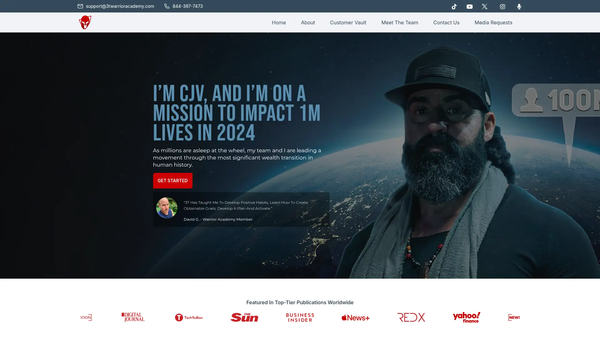 3twarrioracademy.com screenshot